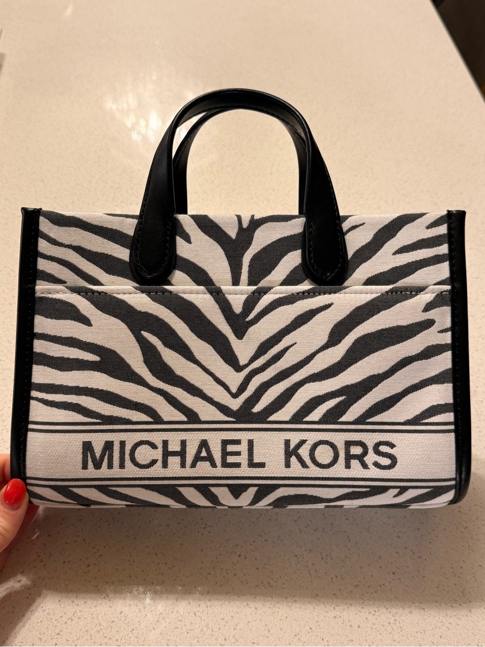Michael Kors GiGi Black Zebra Tote